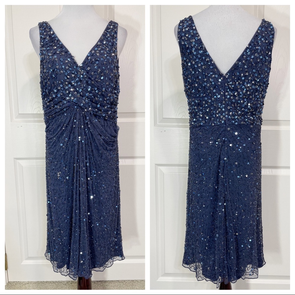 Patra blue sequin dress